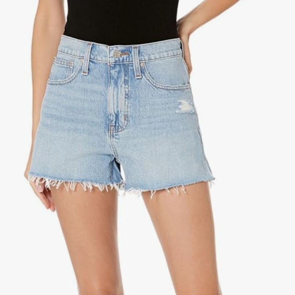 Madewell Relaxed Denim Shorts in Madera Wash: Side-Slit Edition Size 33